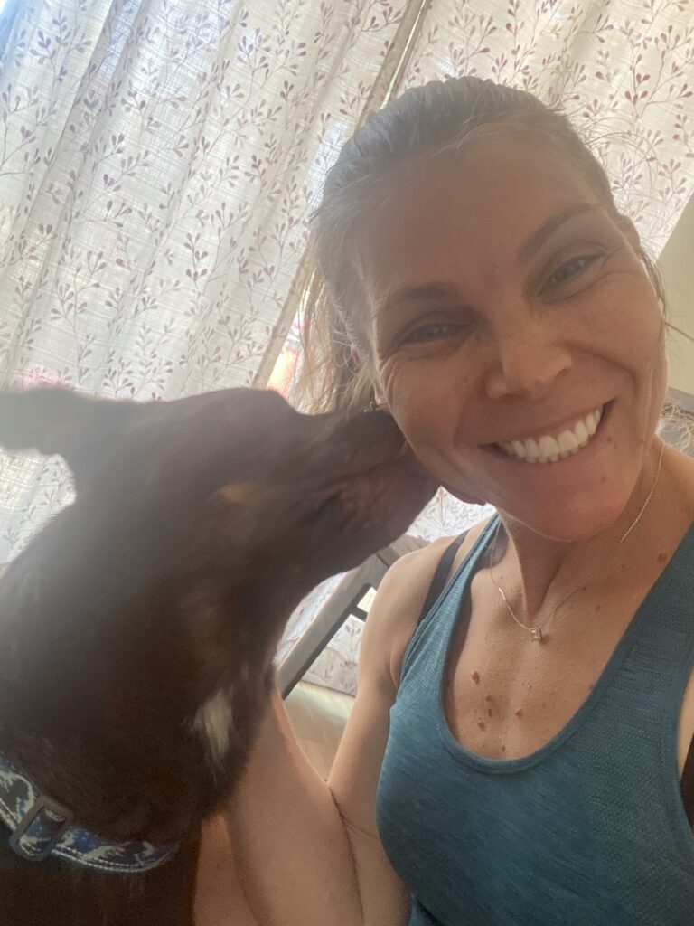 erica with her dog